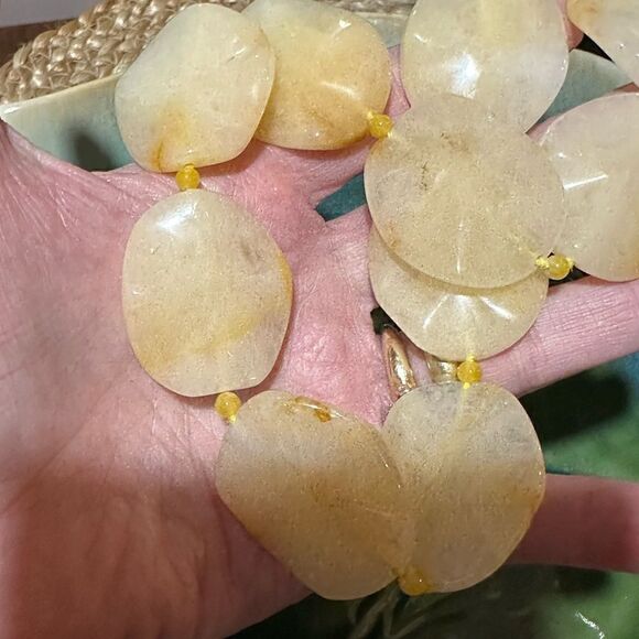 Beautiful Genuine Rutile Quartz Gemstone Necklace 14” - Picture 6 of 6